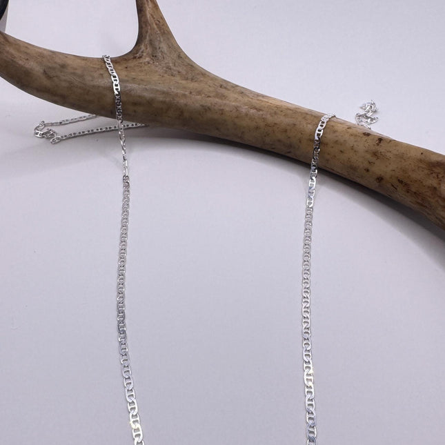 Vintage Chain Necklace | 925 Sterling Silver 24 Inch Everyday Silver Jewelry