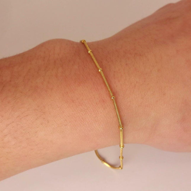 Vintage 10k Gold Filled Snake Chain Bracelet