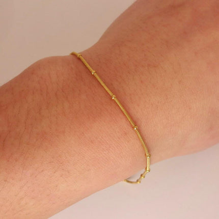Vintage 10k Gold Filled Snake Chain Bracelet