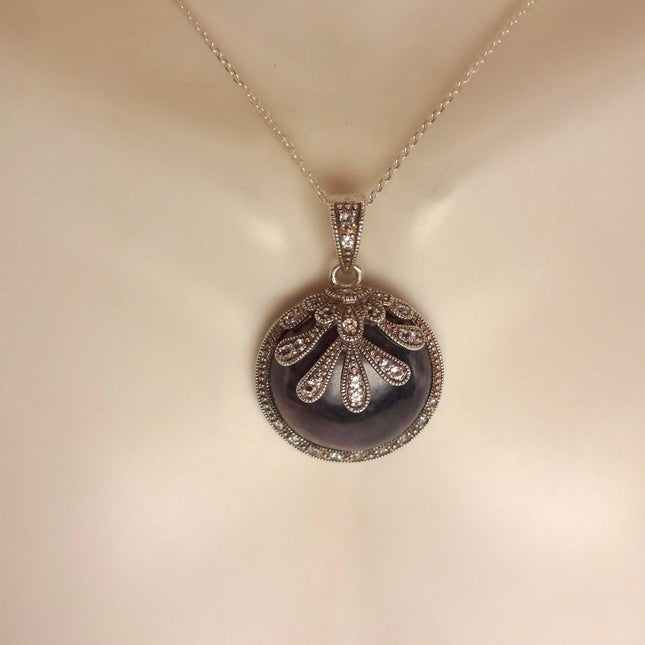 Vintage Blue Sapphire Necklace 925 Sterling Silver Chain Necklace | Minimalist Style Crystal