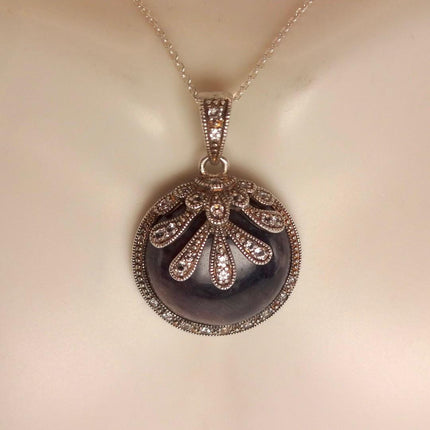 Vintage Blue Sapphire Necklace 925 Sterling Silver Chain Necklace | Minimalist Style Crystal