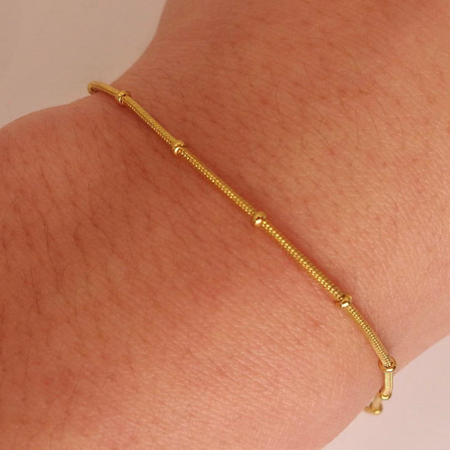 Vintage 10k Gold Filled Snake Chain Bracelet