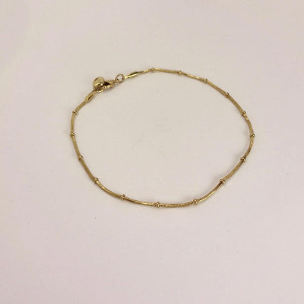 Vintage 10k Gold Filled Snake Chain Bracelet