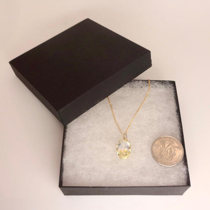 Vintage Golden 925 Sterling Silver White Mystic Topaz Choker Necklace