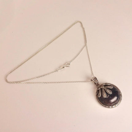 Vintage Blue Sapphire Necklace 925 Sterling Silver Chain Necklace | Minimalist Style Crystal