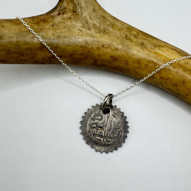 Vintage Coin Pendant on 925 sterling silver Necklace