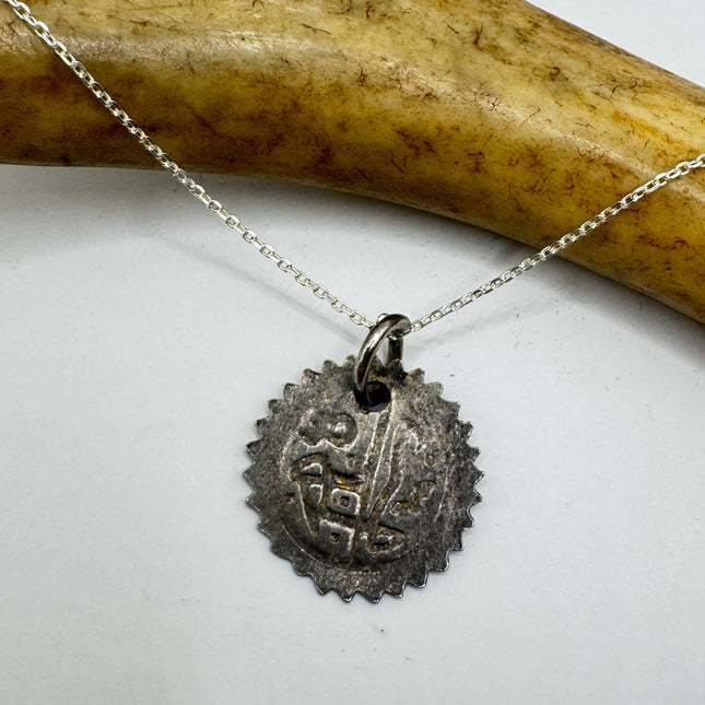 Vintage Coin Pendant on 925 sterling silver Necklace