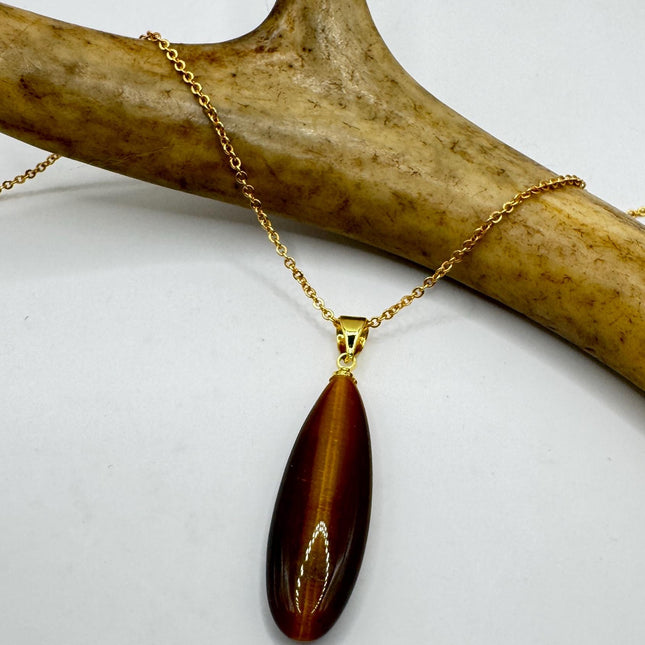 Vintage Tigers Necklace: Dainty Gold Filled Chain