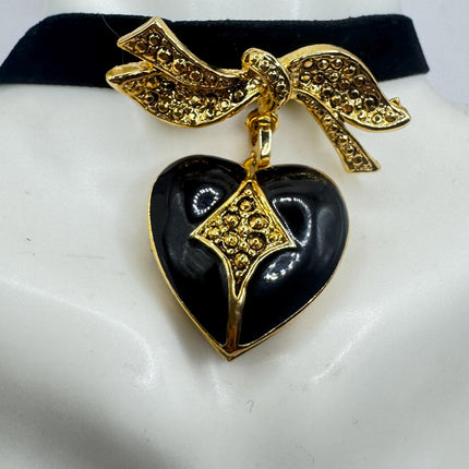 Vintage Gold filled Art Deco photo Locket Necklace