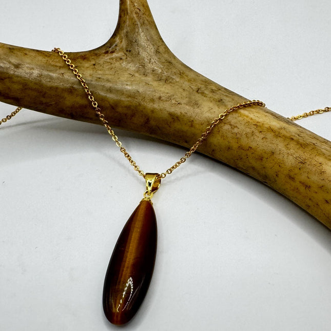 Vintage Tigers Necklace: Dainty Gold Filled Chain