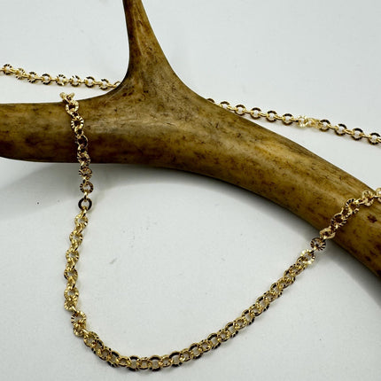 Gold Filled Link Chain Necklace - Vintage 9k Delicate Design