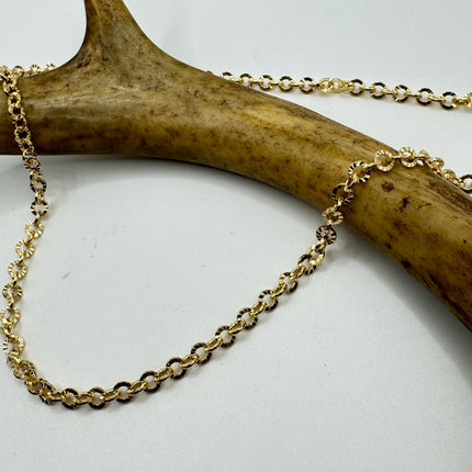 Gold Filled Link Chain Necklace - Vintage 9k Delicate Design