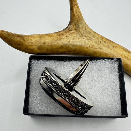 Vintage Purple Amethyst Cocktail Ring Silver Statement Ring