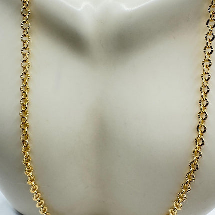 Gold Filled Link Chain Necklace - Vintage 9k Delicate Design