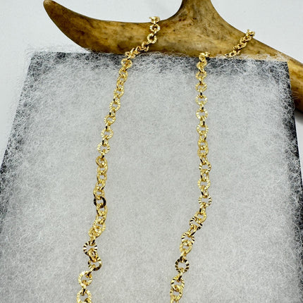 Gold Filled Link Chain Necklace - Vintage 9k Delicate Design