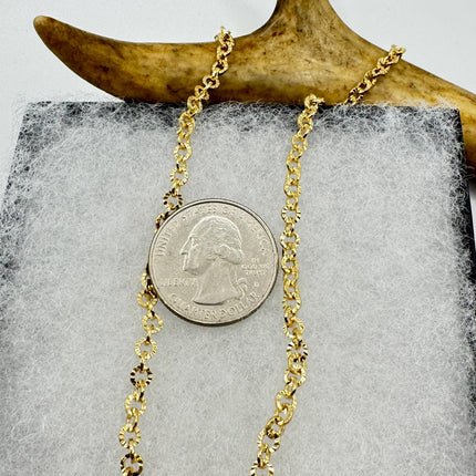 Gold Filled Link Chain Necklace - Vintage 9k Delicate Design