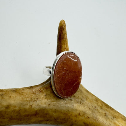 Vintage Orange Sunstone Crystal Statement Ring