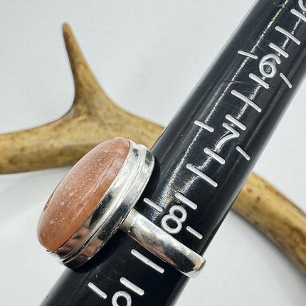 Vintage Orange Sunstone Crystal Statement Ring