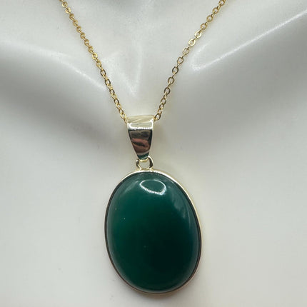 Vintage Jade Gold Filled Necklace - Lucky Everyday Minimal