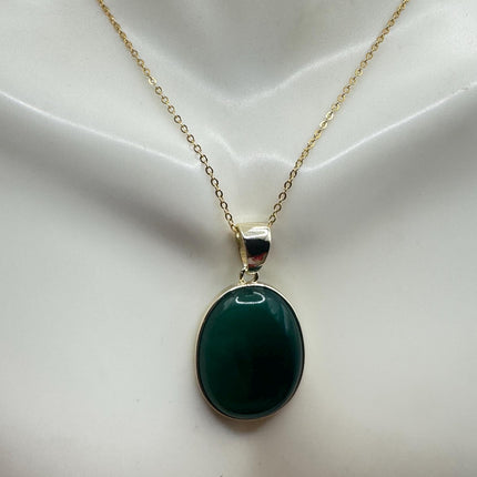Vintage Jade Gold Filled Necklace - Lucky Everyday Minimal