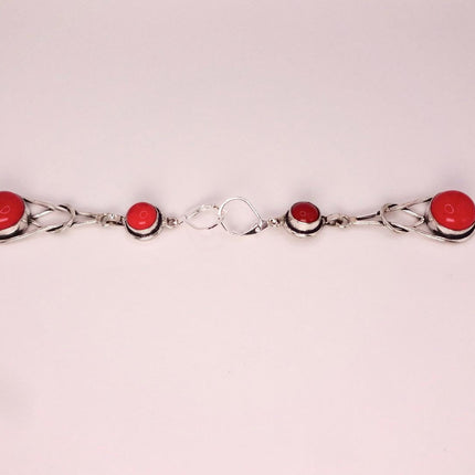 Vintage Red Glass Silver Earrings | 925 sterling Silver Lever Backs