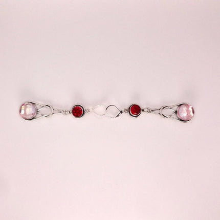 Vintage Red Pink Glass Silver Earrings | 925 sterling Silver Lever Backs