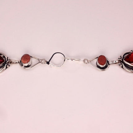 Vintage Red Glass Silver Earrings | 925 sterling Silver Lever Backs