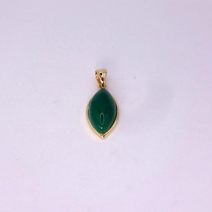 Vintage Jade Gold Filled Necklace - Lucky Every day Green Jade
