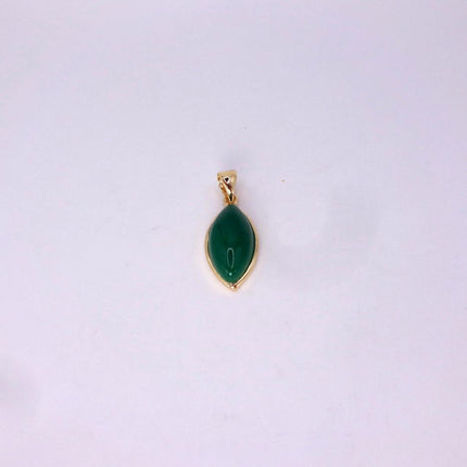 Vintage Jade Gold Filled Necklace - Lucky Every day Green Jade