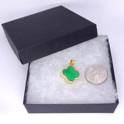 Vintage Jade Gold Filled Necklace - Lucky Every day Green Jade