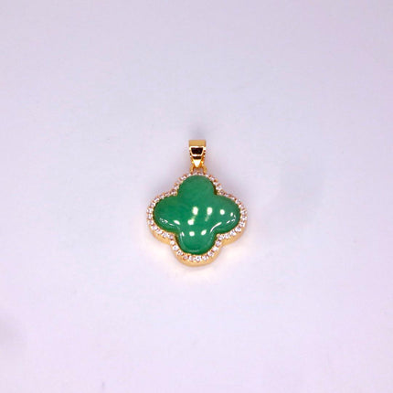 Vintage Jade Gold Filled Necklace - Lucky Every day Green Jade