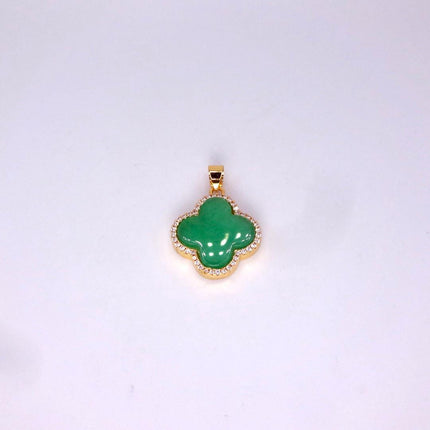 Vintage Jade Gold Filled Necklace - Lucky Every day Green Jade