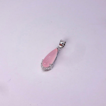 Vintage Pink Rose Quartz Boho Gold Filled Necklace
