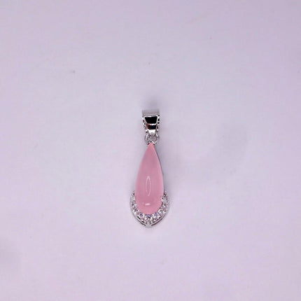 Vintage Pink Rose Quartz Boho Gold Filled Necklace