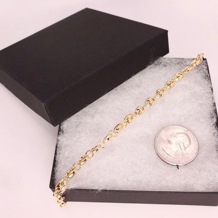 Gold Filled Mariner Anchor Chain Bracelet | Stacking Chain | Chunky Layered