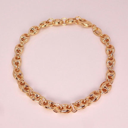 Gold Filled Mariner Anchor Chain Bracelet | Stacking Chain | Chunky Layered