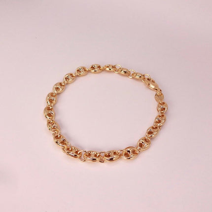 Gold Filled Mariner Anchor Chain Bracelet | Stacking Chain | Chunky Layered