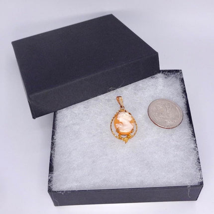 Vintage Cameo Pendant Necklace: Gold Filled Charm with Matching Chain