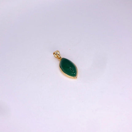 Vintage Jade Gold Filled Necklace - Lucky Every day Green Jade
