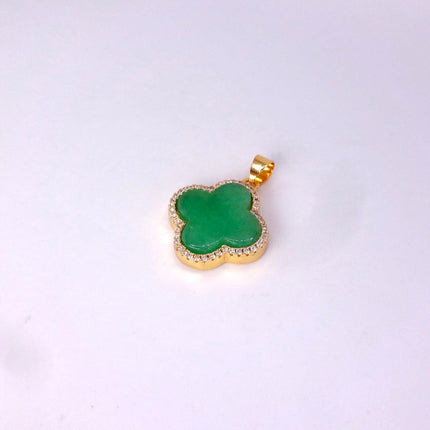 Vintage Jade Gold Filled Necklace - Lucky Every day Green Jade