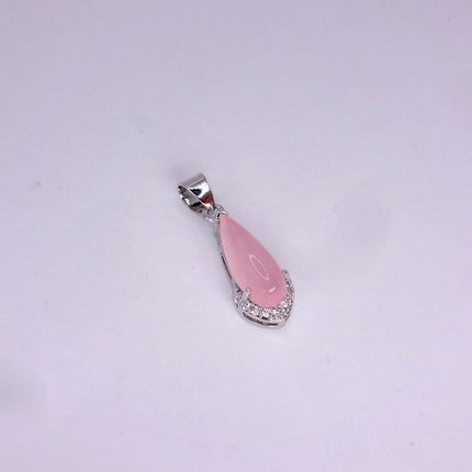 Vintage Pink Rose Quartz Boho Gold Filled Necklace