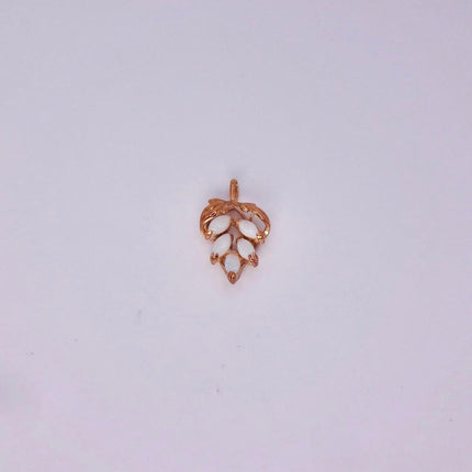 White Fire Opal Necklace - Vintage Style, Gold Filled Minimalist Charm