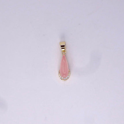 Vintage Pink Rose Quartz Boho Gold Filled Necklace