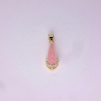 Vintage Pink Rose Quartz Boho Gold Filled Necklace