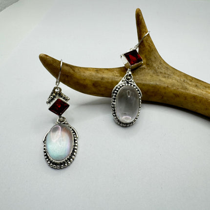 Vintage White Opal Glass Dangle Earrings Sterling Silver Design Statement Leverbacks