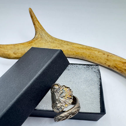 Vintage Spoon Ring Sterling Silver Boho Cocktail Ring Size 5