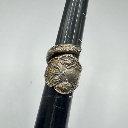 Vintage Spoon Ring Sterling Silver Boho Cocktail Ring Size 5