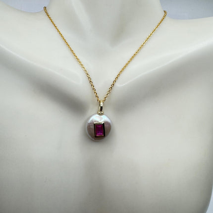 Vintage TINY Gold Pearl Necklace - Minimal Chain