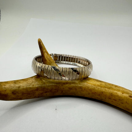 Vintage Filigree 925 Sterling Silver Bracelet Italy 6.5 Inches