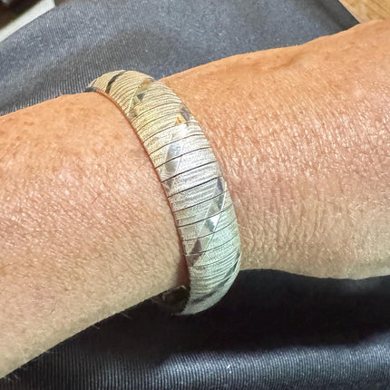 Vintage Filigree 925 Sterling Silver Bracelet Italy 6.5 Inches